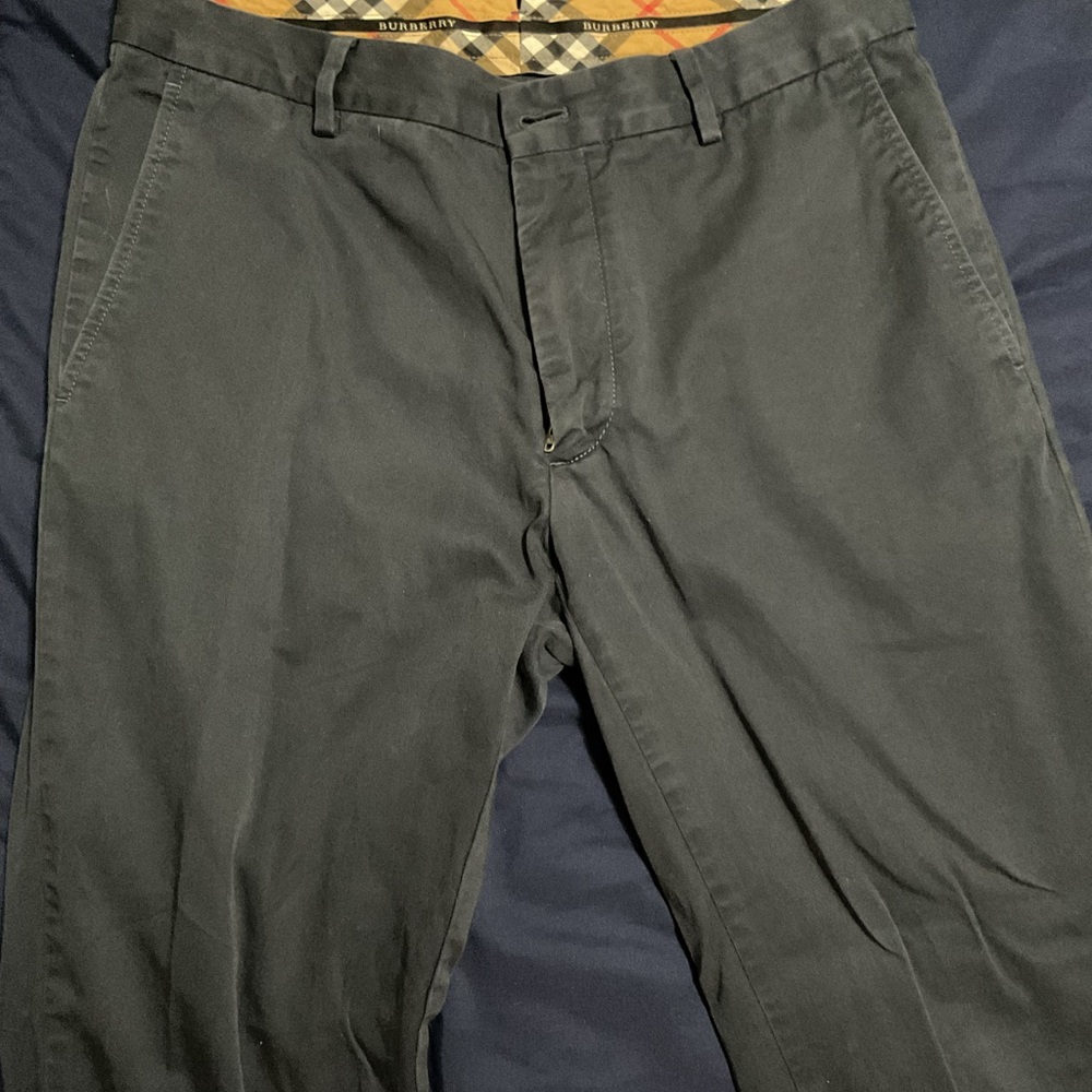 Burberry Navy Blue Chinos